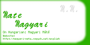 mate magyari business card