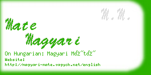 mate magyari business card